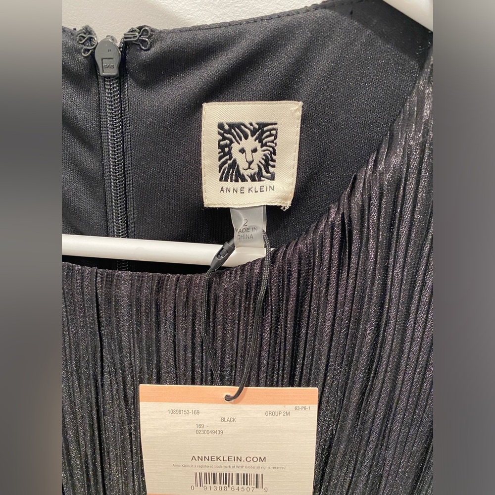 NWT Anne Klein Black Pleated Pant Jumpsuit Jumper Size 2 - Picture 5 of 8
